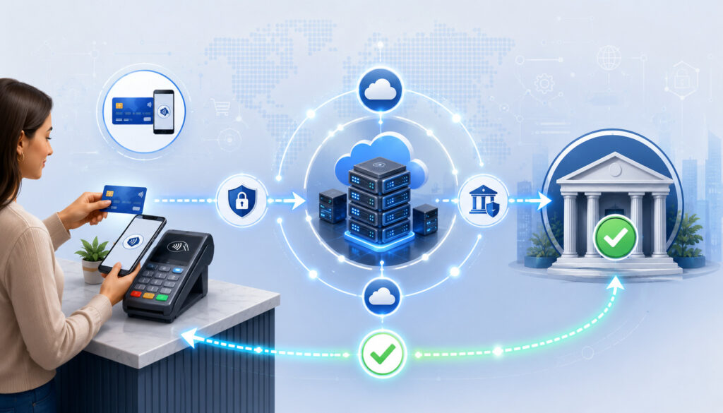 Payment authorization process with secure card transaction flow