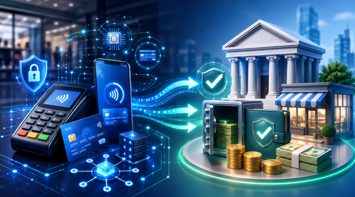 Payment processor and merchant account comparison illustration